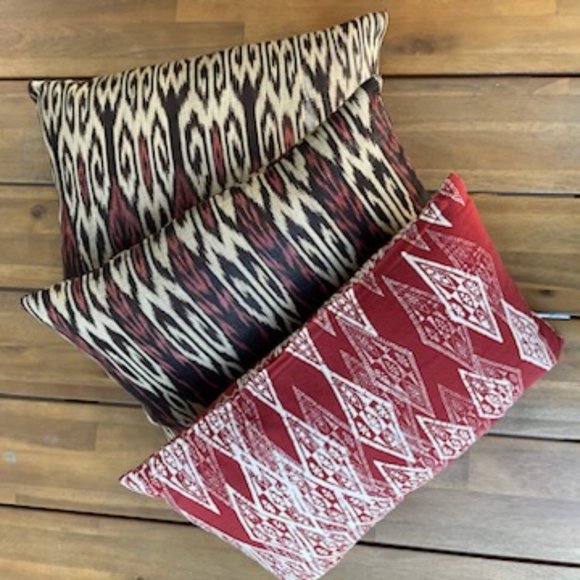 John Robshaw Bolster Pillows w/ Inserts - Bundle (3)